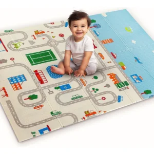 Tapete Infantil Emborrachado Dobrável I Love Baby Cidade
