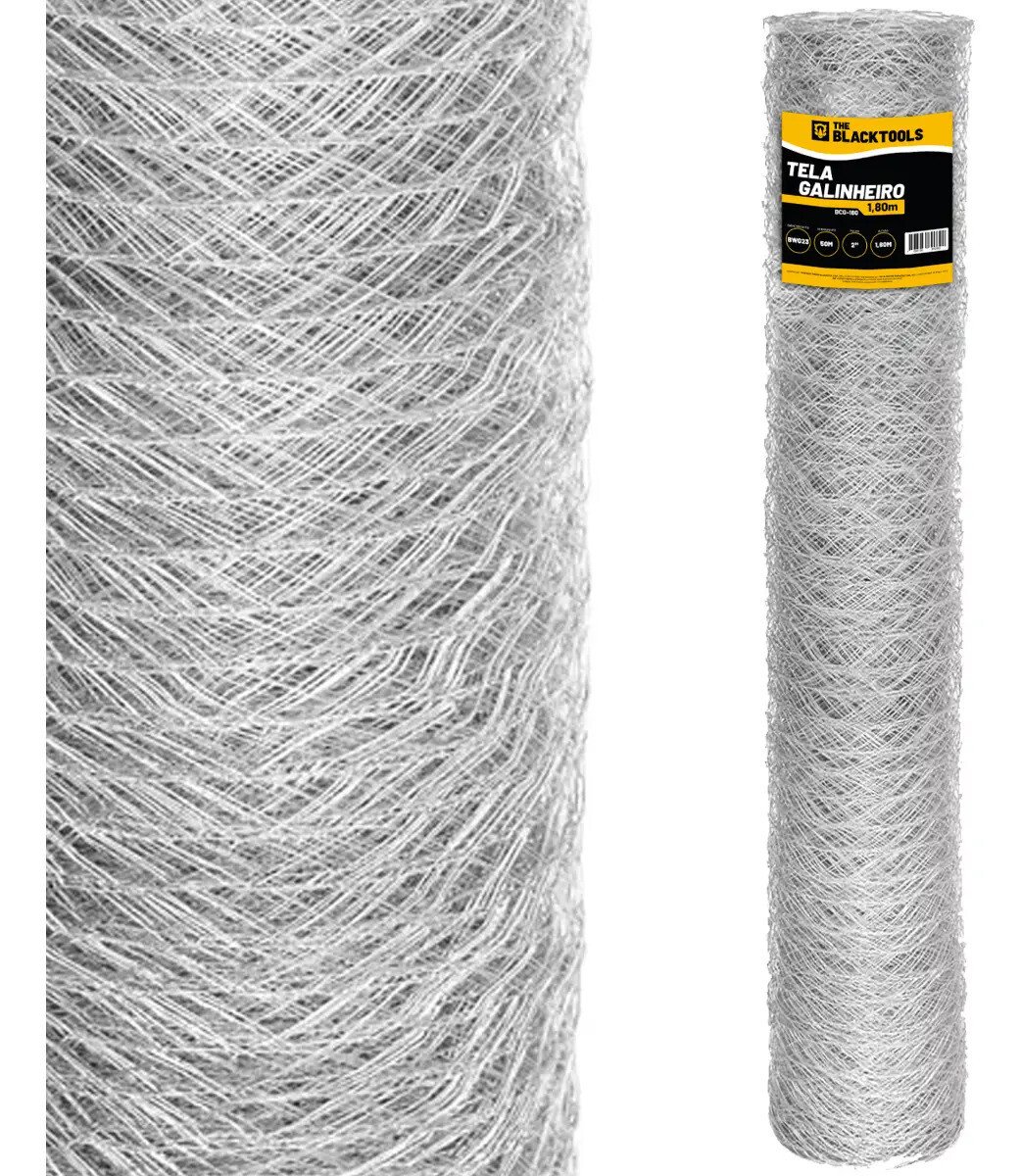 Tela De Arame Fio 23 1,80x50m Galvanizado P/ Galinheiro Tela De Arame Fio 23 1,80x50m Galvanizado P/ Galinheiro