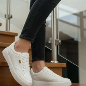 Tenis Anacapri Urban Feminino Flatform Casual Branco Confort