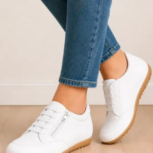Mocassim Feminino Casual Sapato Branco Couro Legítimo Souz Calçados