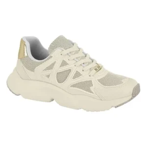 Tênis Vizzano Feminino Off White Academia 1440.107 Confortável
