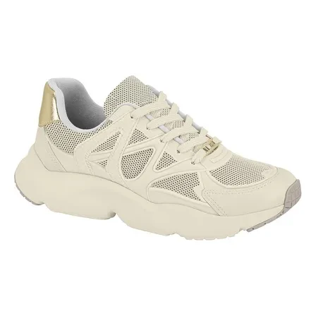 Promoção Tênis Vizzano Feminino Off White Academia 1440.107 Original Tênis Vizzano Feminino Off White Academia 1440.107 Confortável