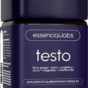 Testo Essencial – Fórmula Exclusiva Com Feno Grego + Boro + Arginina + Zma – Precursor Da Testosterona – 60 Cápsulas Sem Sabor