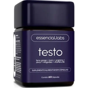 Testo Essencial Fórmula Exclusiva Feno Grego Boro Arginina Zma Precursor Testosterona 60 Cápsulas