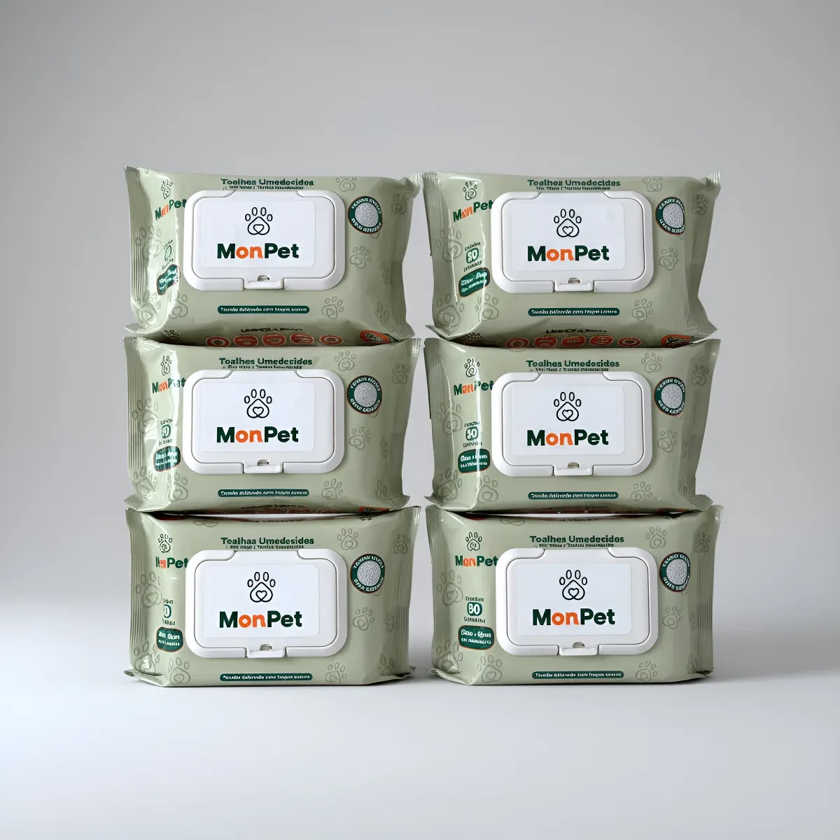 Toalha Lenço Umedecido Para Caes E Gatos Pet 6 Pacotes C/ 50 Toalha Lenço Umedecido Para Caes E Gatos Pet 6 Pacotes C/ 50