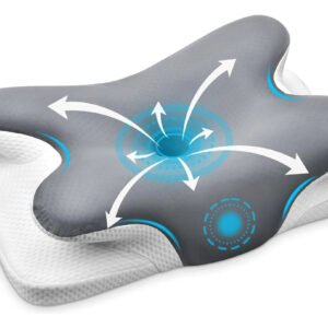 Travesseiro Cervical Borboleta Memory Foam Alívio Dor Cervic