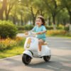 Triciclo Elétrico Infantil Scooter Branco 6v Com Musicas