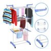 Varal de Chão Grande Dobrável Kontuz Azul 170cm para Roupas