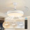 Ventilador De Teto Retrátil Com Led Para Quarto E Sala Bivolt 127/220v Branco