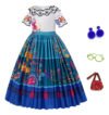 Vestido Fantasia Infantil Mirabel Luxo C Bolsa Óculos Brinco