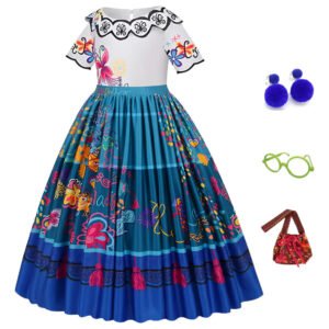 Vestido Fantasia Infantil Mirabel Luxo C Bolsa Óculos Brinco