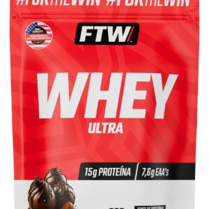 Whey Protein Ultra Refil 900g Sabor Chocolate FTW, suplemento de proteína para massa muscular