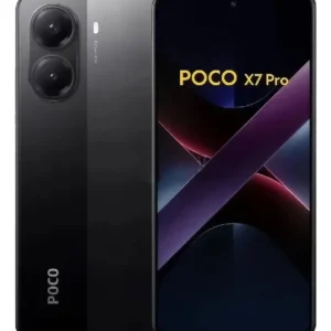 Xiaomi Poco X7 Pro 5G preto com tela ligada