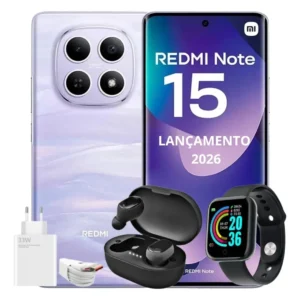 Xiaomi Redmi Note 15 256GB 16GB RAM Lançamento 2026 Lilás