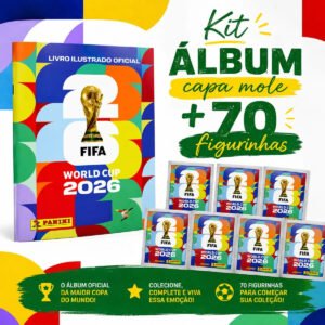Álbum Oficial Copa Do Mundo 2026 Brochura + 70 Figurinhas