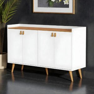 Aparador Decorativo Luana 4 Portas Moderno Sala