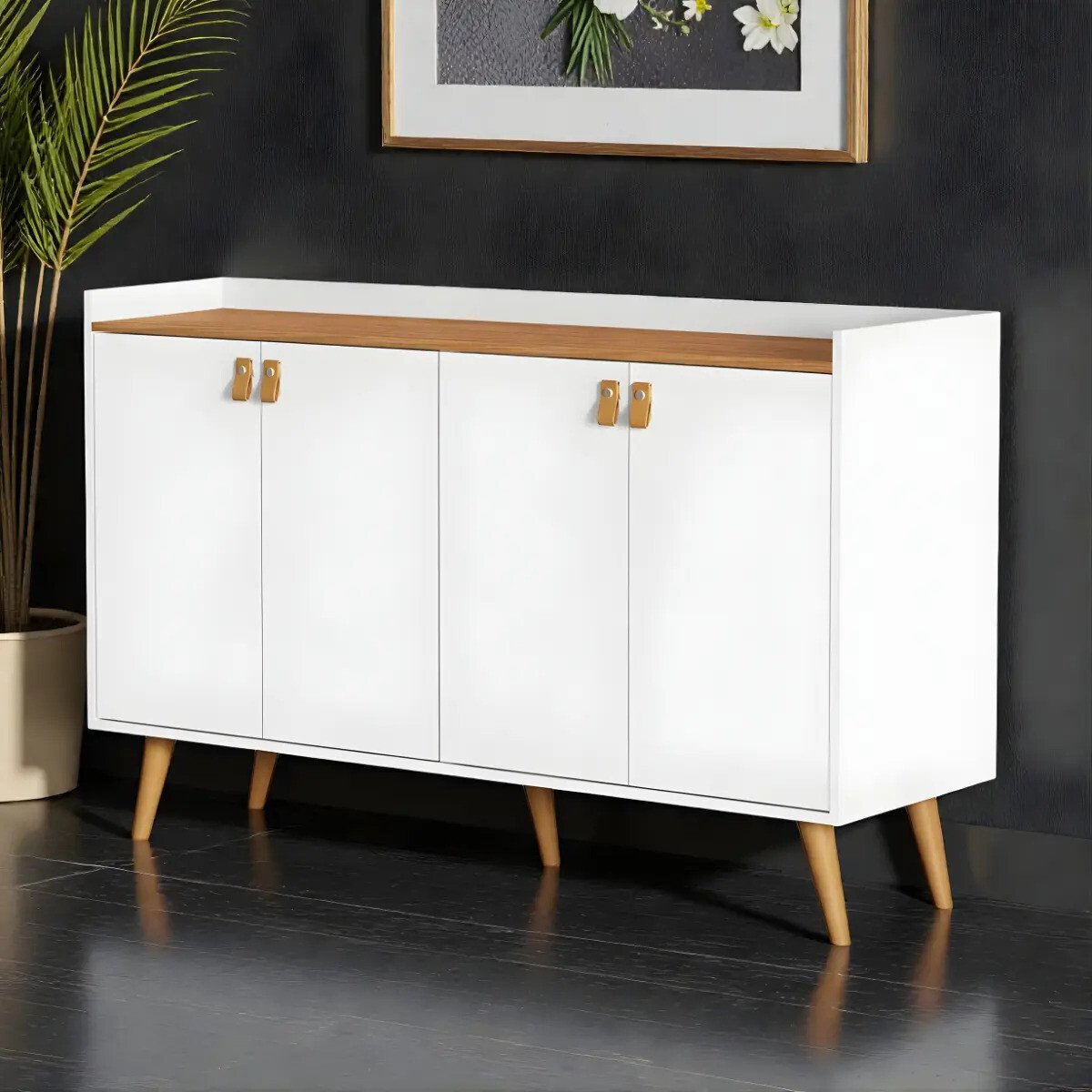 Aparador Decorativo Luana 4 Portas Moderno Sala Aparador Decorativo Luana 4 Portas Moderno Sala