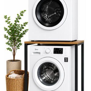 Aparador Móvel para Máquina de Lavar e Lava-Louças Solda e Arte Branco