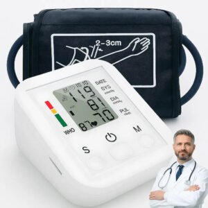 Aparelho Medidor De Pressão Arterial Digital Automático De Braço Monitor Inteligente Com Tela Lcd Grande, Detecção De Arritmia, Memória Para Leituras E Operação Simples Branco