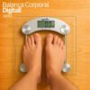 Balança Digital De Vidro Corporal Temperado Até 180 Kg Quadrada Banheiro Portátil Comica Transparente