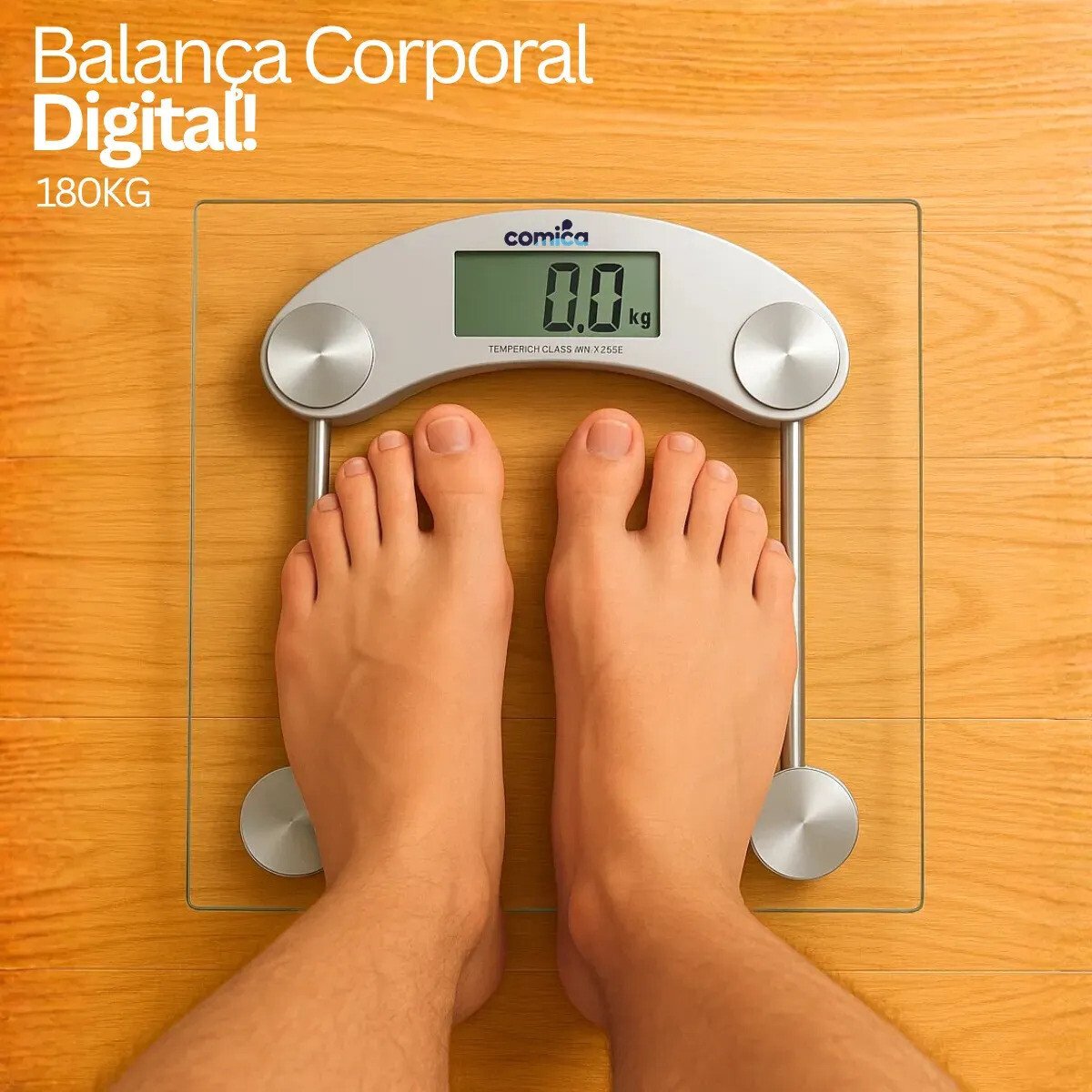 Balança Digital De Vidro Corporal Temperado Até 180 Kg Quadrada Banheiro Portátil Comica Transparente Balança Digital De Vidro Corporal Temperado Até 180 Kg Quadrada Banheiro Portátil Comica Transparente