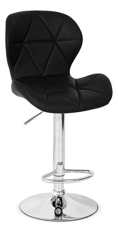 Banqueta Confort Material Ecológico Regulagem De Altura Cor Preto Banqueta Confort Material Ecológico Regulagem De Altura Cor Preto