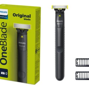 Barbeador E Aparador Elétrico Philips Oneblade 2 Pentes, Sem Fio E À Prova D’água – Qp1424/10 Preto 127/220v