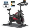 Bicicleta Ergométrica Spinning Rmira Nt7 Com Bluetooth E Tapete, Volante De 12kg