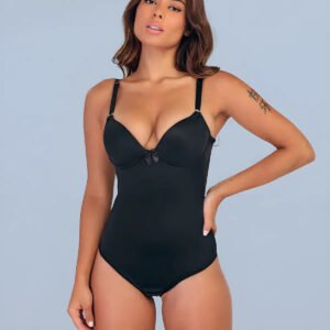 Body Modelador Duplo Embutido Alta Compreensão Premium