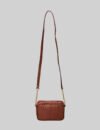 Bolsa Tiracolo Essencial Pequena Anacapri Marrom Roast Caramel Ouro