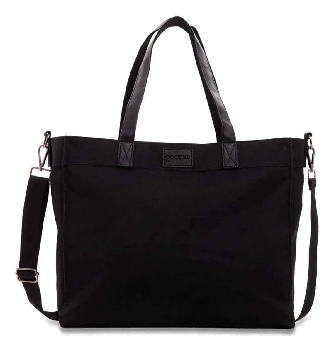 Bolsa Tote Daily Clear Gocase - Leve, Moderna E Minimalista Cor Preto Liso Níquel Bolsa Tote Daily Clear Gocase - Leve, Moderna E Minimalista Cor Preto Liso Níquel
