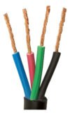 Cabo Flexível Pp 4×1,5mm Extensão Rolo Com 50 Metros Cor Preto 127/220v