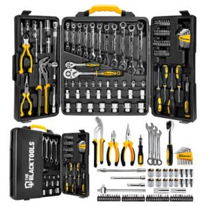 Caixa Jogo De Ferramentas 110 Peças Aço Cromo Vanádio Completo Maleta Para Mecânico Profissional Ttk110 The Black Tools Prateado