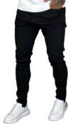 Calça Skinny Preta Masculina Jeans Com Elastano Lycra