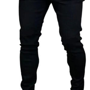Calça Skinny Preta Masculina Jeans Com Elastano Lycra