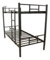 Cama Beliche Solteiro Militar Com Escada Aço Ferro Reforçado Metalon 150kg Preto
