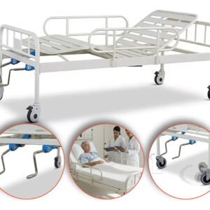 Cama Hospitalar 02 Manivelas Suporta Até 180 Kg Supermedy