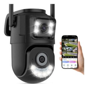 Câmera De Seguranca Externa Ip Wi-fi Lente Dupla App Icsee