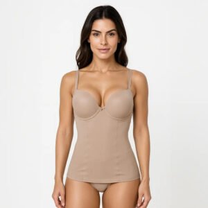 Camisete Modeladora Corsellet Em Cetinete Com Bojo E Aro