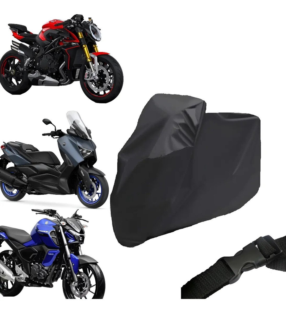 Capa Para Moto Forrada Impermeável Térmica Sol Chuva Capa Para Moto Forrada Impermeável Térmica Sol Chuva
