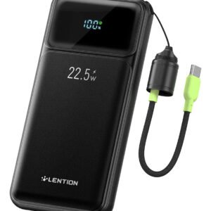 Carregador Portátil Power Bank 10000mah 22.5w Turbo Carga Rápida Universal Usb-c Saída Usb Para Celular iPhone Samsung Xiaomi Motorola Tablet Preto