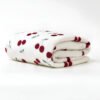 Cobertor Manta Flannel Soft King Queen Luxo Cerejas 2,20x2,40m