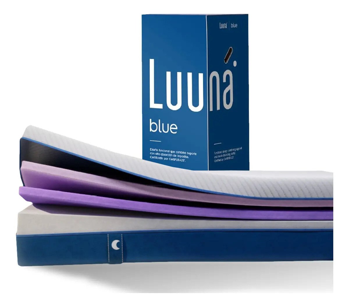 Colchão Casal Luuna Blue, Espuma 21 Cm Com Bloqueio De Movimento, 10 Anos De Garantia Branco Colchão Casal Luuna Blue, Espuma 21 Cm Com Bloqueio De Movimento, 10 Anos De Garantia Branco