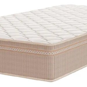 Colchão Solteiro Molas Qatar 88x188x22cm Bege/branco Inducol Cor Bege