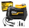 Compressor De Ar Elétrico Portátil 120w Encher Pneu Carro Moto Bicicleta Tcm100 The Black Tools Preto E Amarelo 127/220v 60hz Monofásica