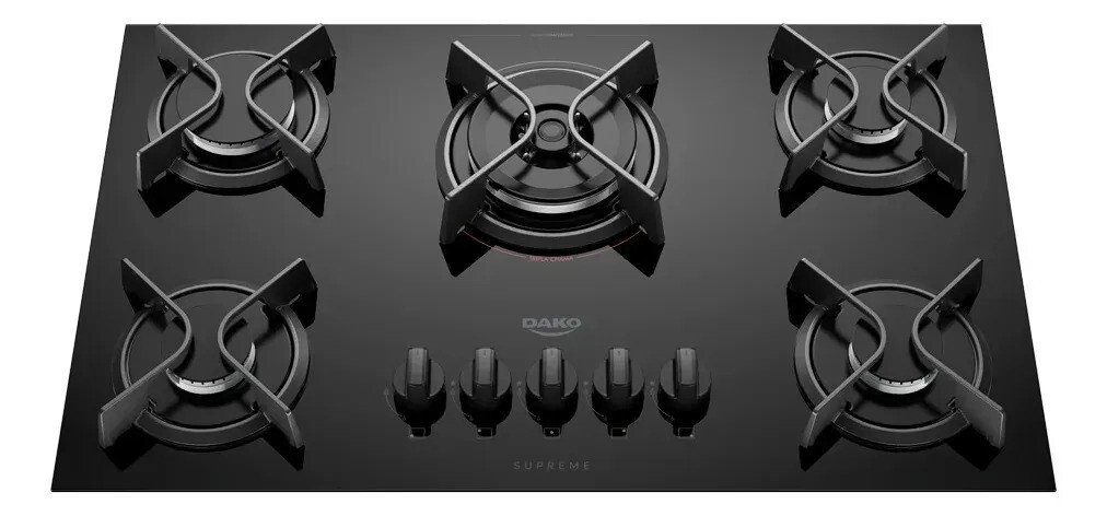 Cooktop 5 Bocas Dako Supreme Com Tripla Chama Preto Bivolt Preto 127/220v Cooktop 5 Bocas Dako Supreme Com Tripla Chama Preto Bivolt Preto 127/220v