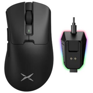 Delux M900pro Mouse Gamer Sem Fio 8000hz Paw3395 Com Dock Preto