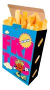 Embalagem para Batata Frita Delivery Cartucho Tasty Azul 100 unidades