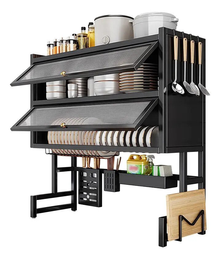 Escorredor Louça De Pia Cozinha Prato Organizador Dupla 85cm Escorredor Louça De Pia Cozinha Prato Organizador Dupla 85cm