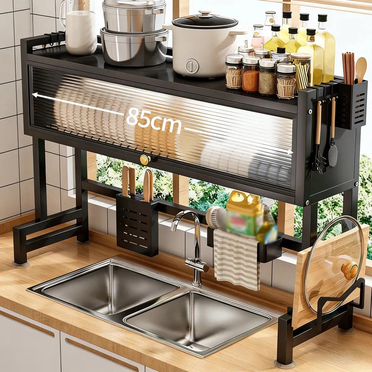 Escorredor Louças Organizador Suspenso Armario Cozinha 85cm Escorredor Louças Organizador Suspenso Armario Cozinha 85cm